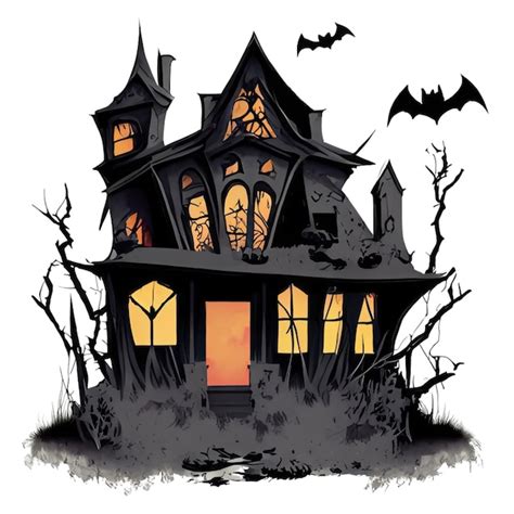 Premium AI Image | Halloween abandoned house