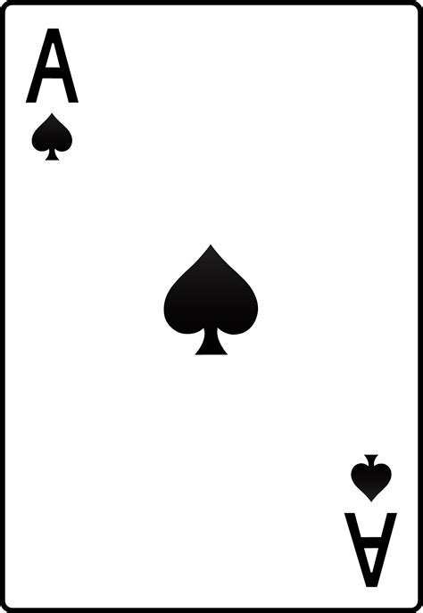 Ace of Spades Playing Card - Free Clip Art