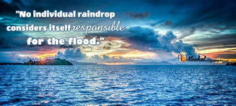 “No individual raindrop considers itself responsible for the flood ...