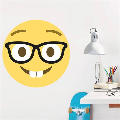 Wall Sticker Emoji Nerd Face | wall-art.com