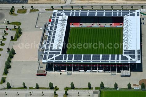 Ingolstadt from above - Sports facility grounds of the Arena stadium ...