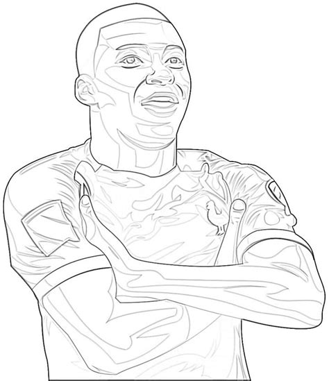 Kylian Mbappé 4 Coloring Page - Free Printable Coloring Pages for Kids