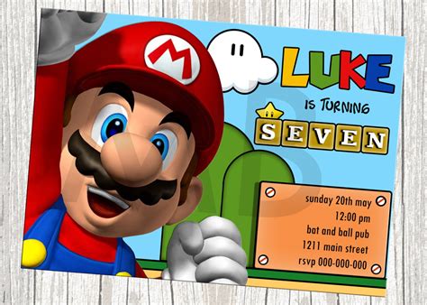 Super Mario Birthday Invitations | FREE Printable Birthday Invitation Templates - Bagvania