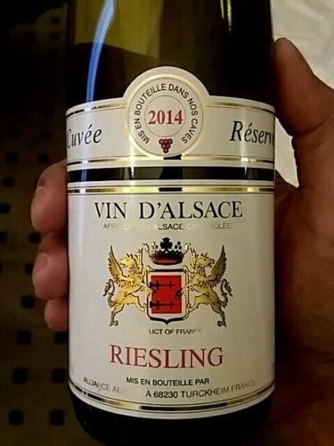 Alliance Alsace Cuvée Réserve Riesling | Vivino US