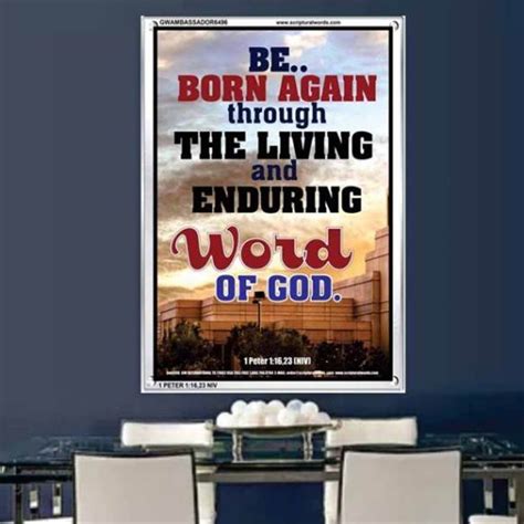 BE BORN AGAIN Bible Verses Poster (GWAMBASSADOR6496) "32X48"