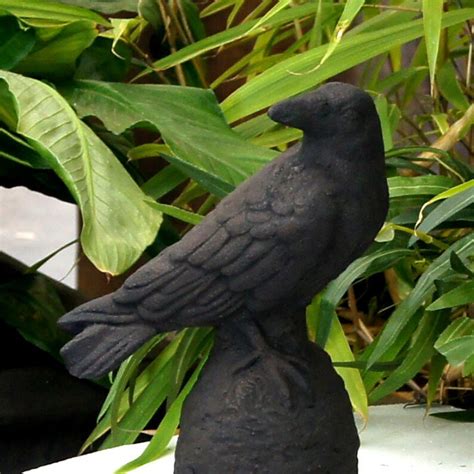 Raven Statue Garden Statues Cement Figures Sculpture European - Etsy