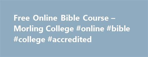 Online Bible Colleges Free - hubrenew