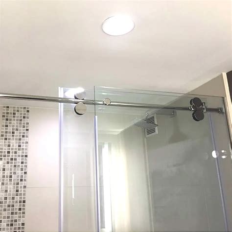 6.6FT Chrome Polished Bypass Frameless Sliding Glass Shower Door Track ...