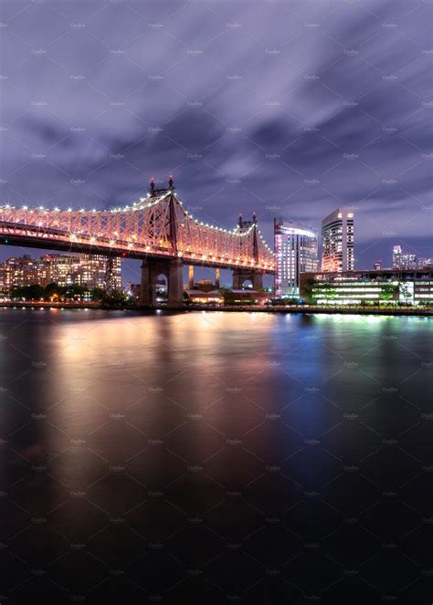 Queensboro Bridge at night | High-Quality Architecture Stock Photos ...