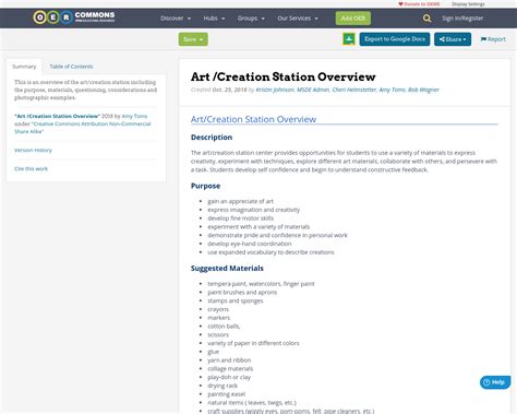 Art /Creation Station Overview | OER Commons