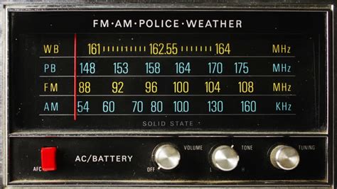 An Analogue Radio Dial Tuning In Different Radio Frequencies Stock ...