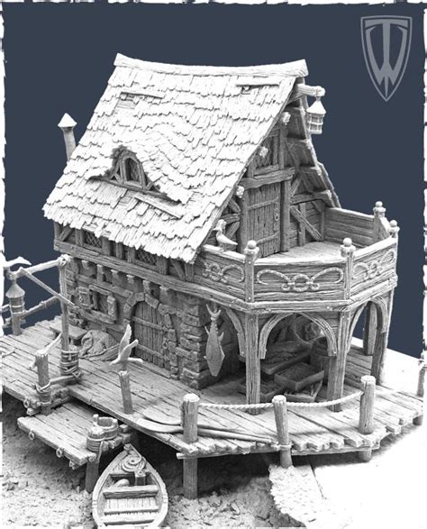 Fisherman House | Fantasy house, Miniature houses, Medieval houses