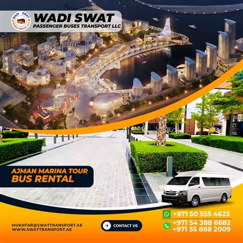 Ajman Marina Tour, Transport, Walk and Boating - Wadi Swat Bus Rental ...