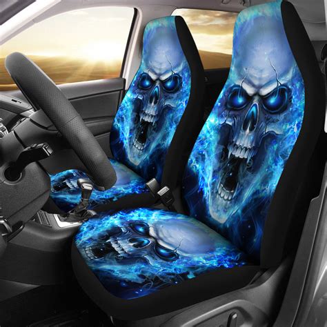 Set of 2 - Skull Car Seat Covers | Universal Fit – Awesome Skulls