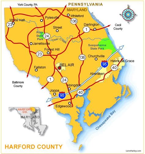 Harford County, Maryland Map