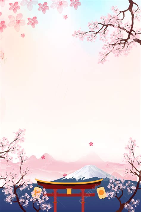 Japanese Travel Fresh And Wind Poster Background Wallpaper Image For Free Download - Pngtree