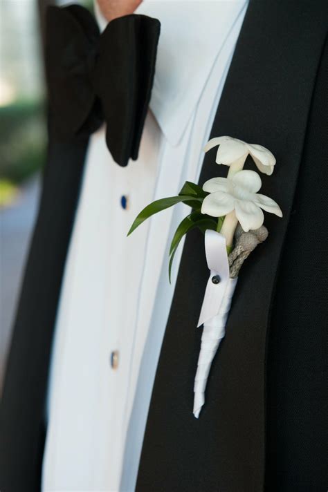 White Stephanotis Boutonniere