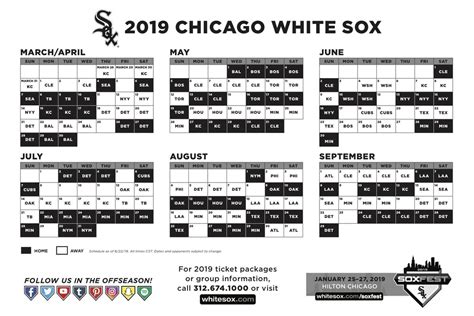 White Sox release 2019 schedule, with a home opener vs. Seattle - South ...