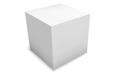 Blank White Cube. 3d Block Realistic Moc Graphic by yummybuum ...