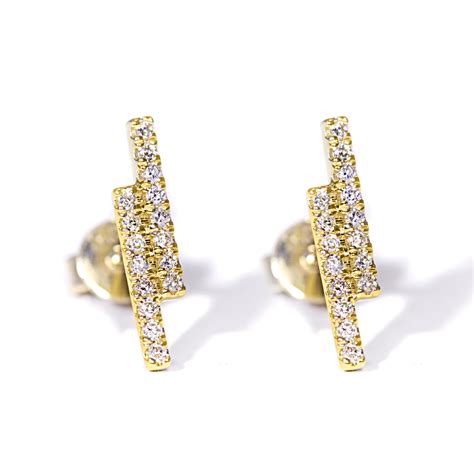 The Bar Diamond Earring Studs in 14k Yellow Gold | Bar diamond earrings ...