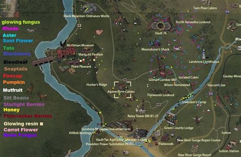 Helpful map of flora in the forest area : r/fo76