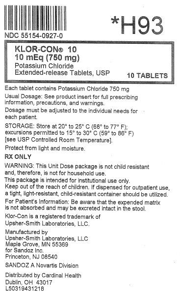 KLOR-CON (Cardinal Health): FDA Package Insert