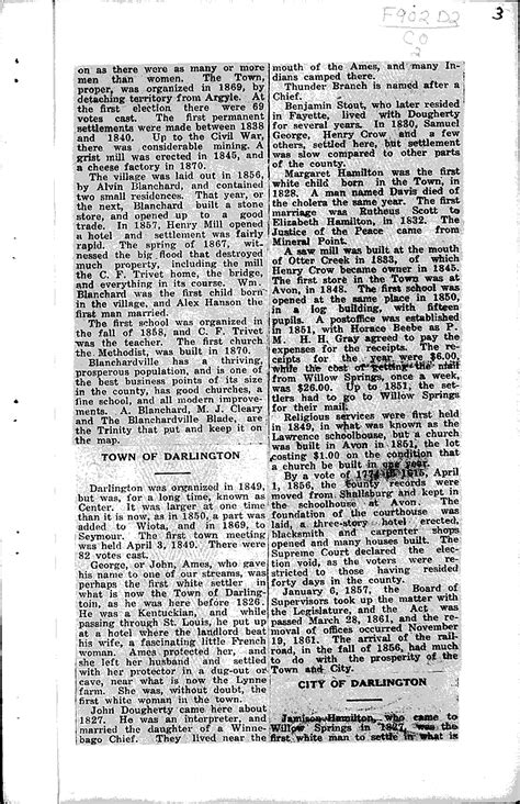 Blanchard - town and village | Newspaper Article/Clipping | Wisconsin ...