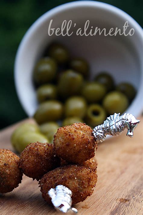 Fried Olives Stuffed With Cheeses and Herbs - bell' alimento