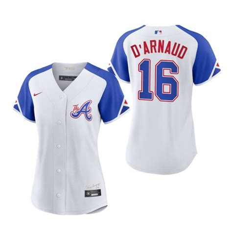 Travis d'Arnaud Women's Braves White 2023 City Connect Replica Jersey