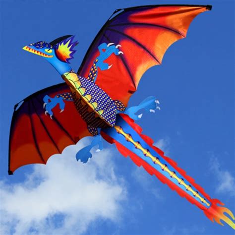 Aliexpress.com : Buy New 3D Dragon Kite With Tail Kites For Adult Kites Flying Outdoor 100m Kite ...