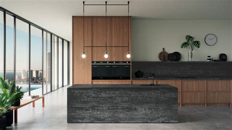 Caesarstone Black Tempal Modern Kitchen | CD