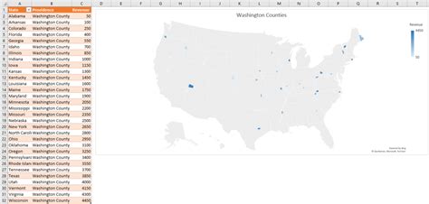 Excel map chart - ferymodern