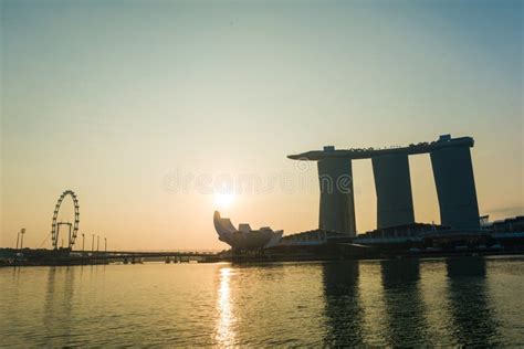 Singapore Skyline Downtown in Morning Sunrise Stock Photo - Image of ...