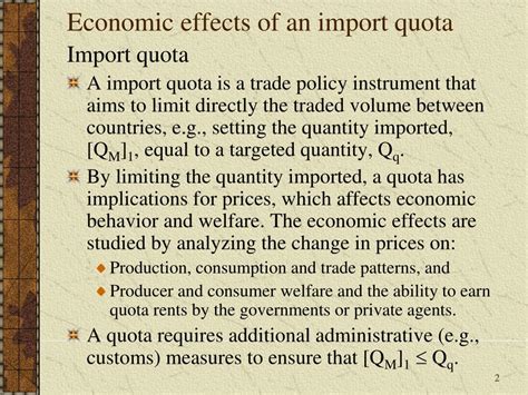 PPT - Tutorial on Partial Equilibrium Modeling: Import Quota by a Large ...