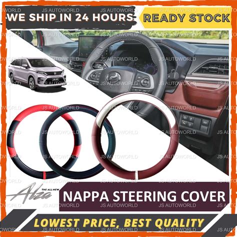 [NEW] Perodua Alza Steering Wheel Cover 2022 Steering Cover Nappa ...