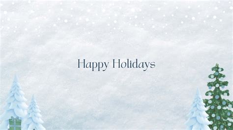 Download Happy Holidays Background With Snowy Trees Wallpaper ...