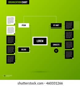 Organization Chart Template On Green Background: vector de stock (libre ...