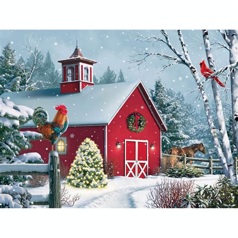 Winter Barn II 500 Piece Jigsaw Puzzle | Bits and Pieces