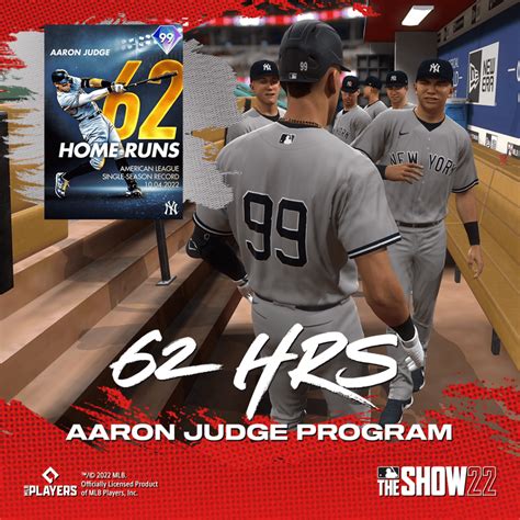 MLB® The Show™ - Aaron Judge Program Celebrates 62nd Home Run Milestone ...