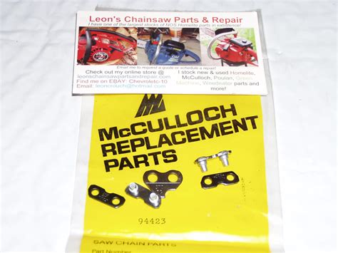 NOS McCulloch Chainsaw Chain Repair Kit 94423