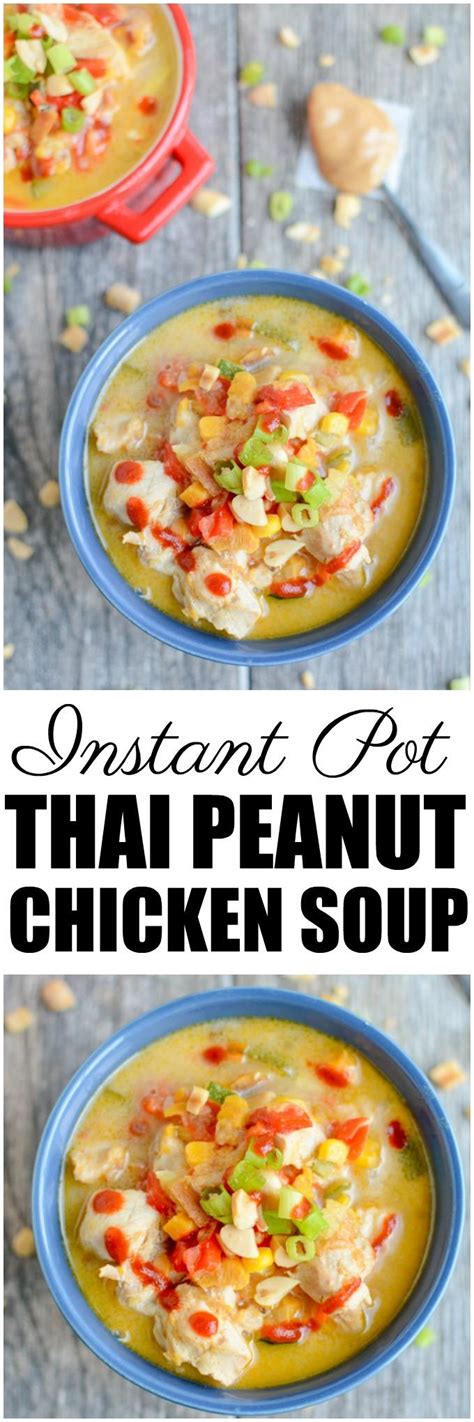 Instant Pot Thai Peanut Chicken Soup