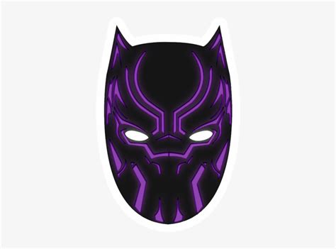 Black Panther Sticker - Black Panther Mask Png PNG Image | Transparent ...