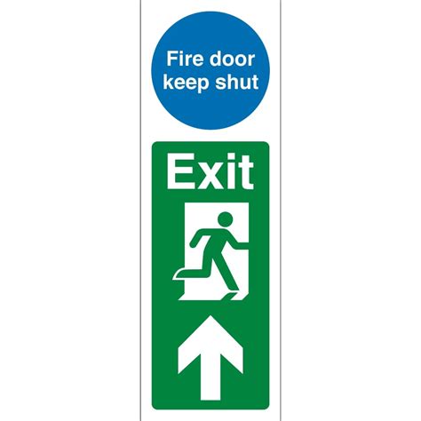 Fire Door Keep Shut Exit Up Signs - from Key Signs UK