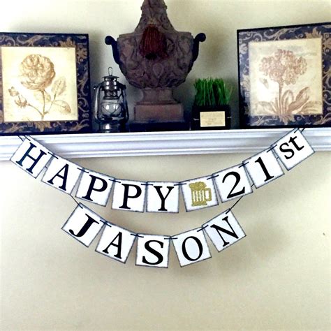 21st Birthday Banner, Birthday Personalized Birthday Banner, Birthday ...