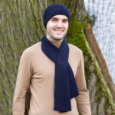 Mens Wool Knit Scarf