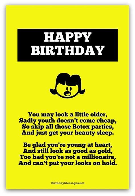 Funny Birthday Poems - Funny Birthday Messages | → Cards - Happy Birthday | Pinterest | Funny ...