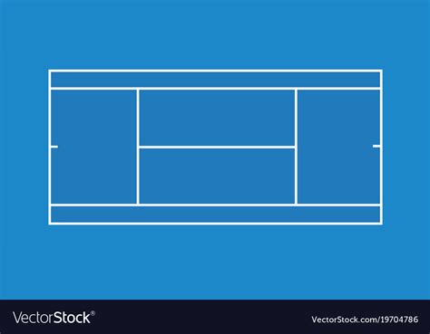 Blue tennis court Royalty Free Vector Image - VectorStock