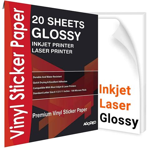 Printable Vinyl Waterproof Glossy Sticker Paper