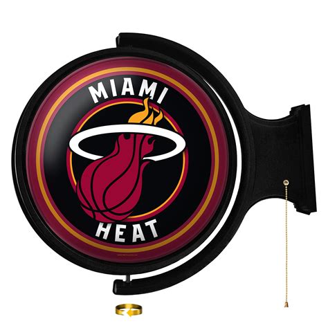 Buy NBA Miami Heat Original Round Rotating Lighted Wall Sign ...