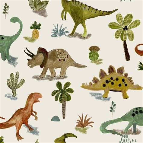 Dinosaur & Friends Wallpaper - Wallpaper Inn